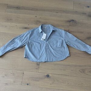 Veronica Beard Striped Blue Shirt